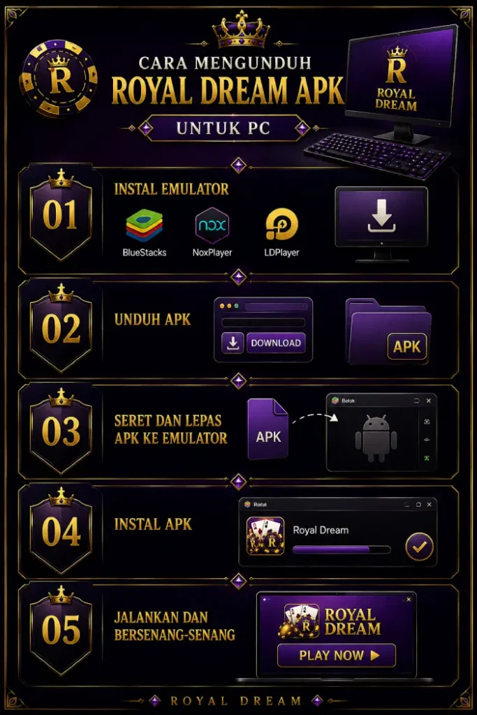 Cara Mengunduh Royal Dream APK untuk PC
